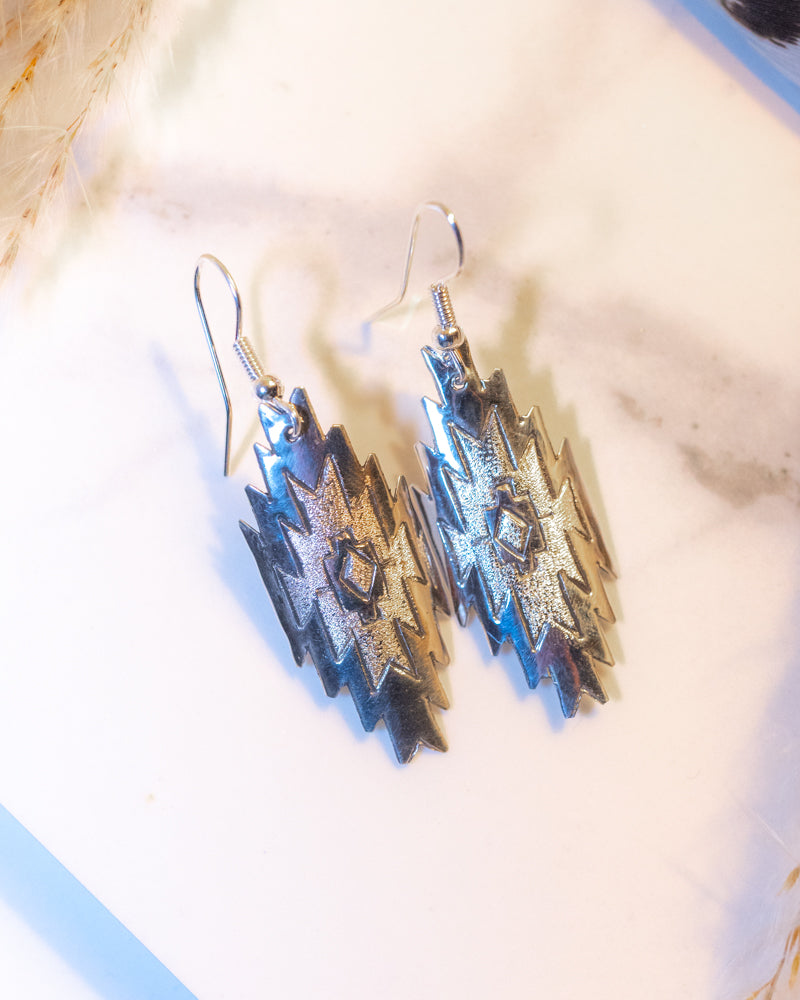 Sterling Silver Earrings - Smokin' Blues Turquoise