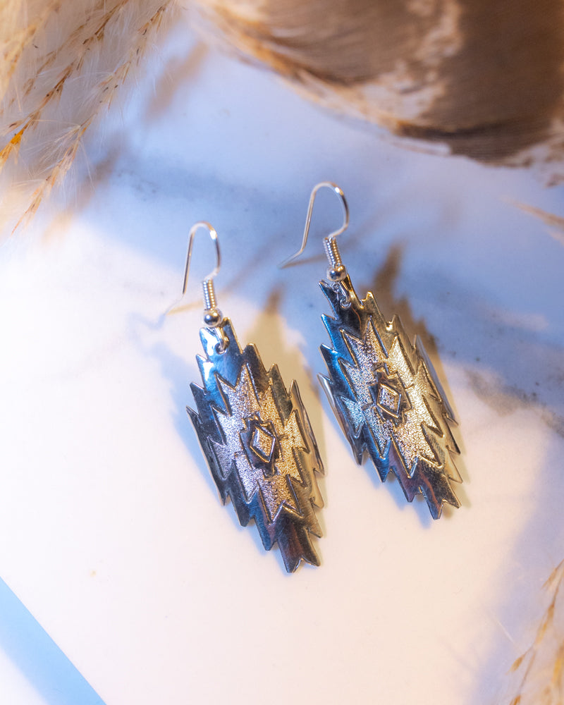 Sterling Silver Earrings - Smokin' Blues Turquoise
