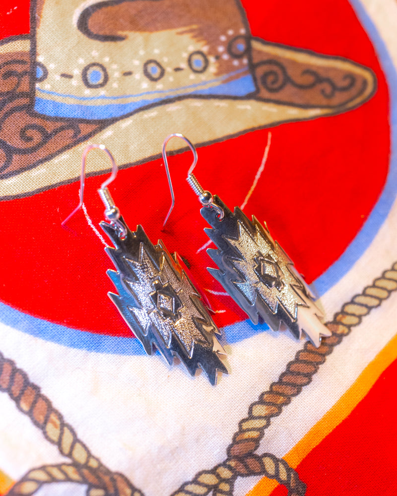 Sterling Silver Earrings - Smokin' Blues Turquoise