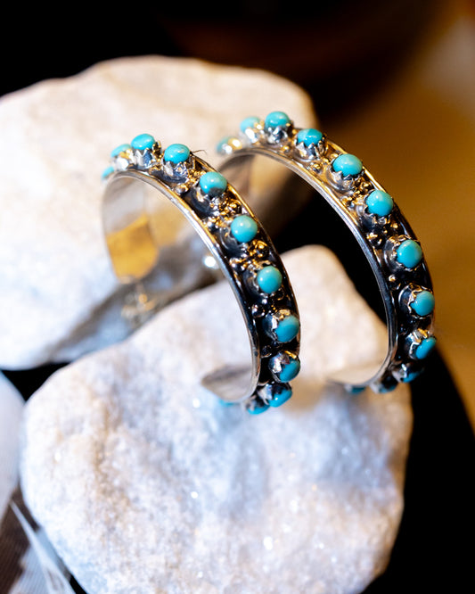Turquoise Hoop Earrings
